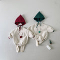 Adorable Baby Rudolf Romper & Bonnet Set 