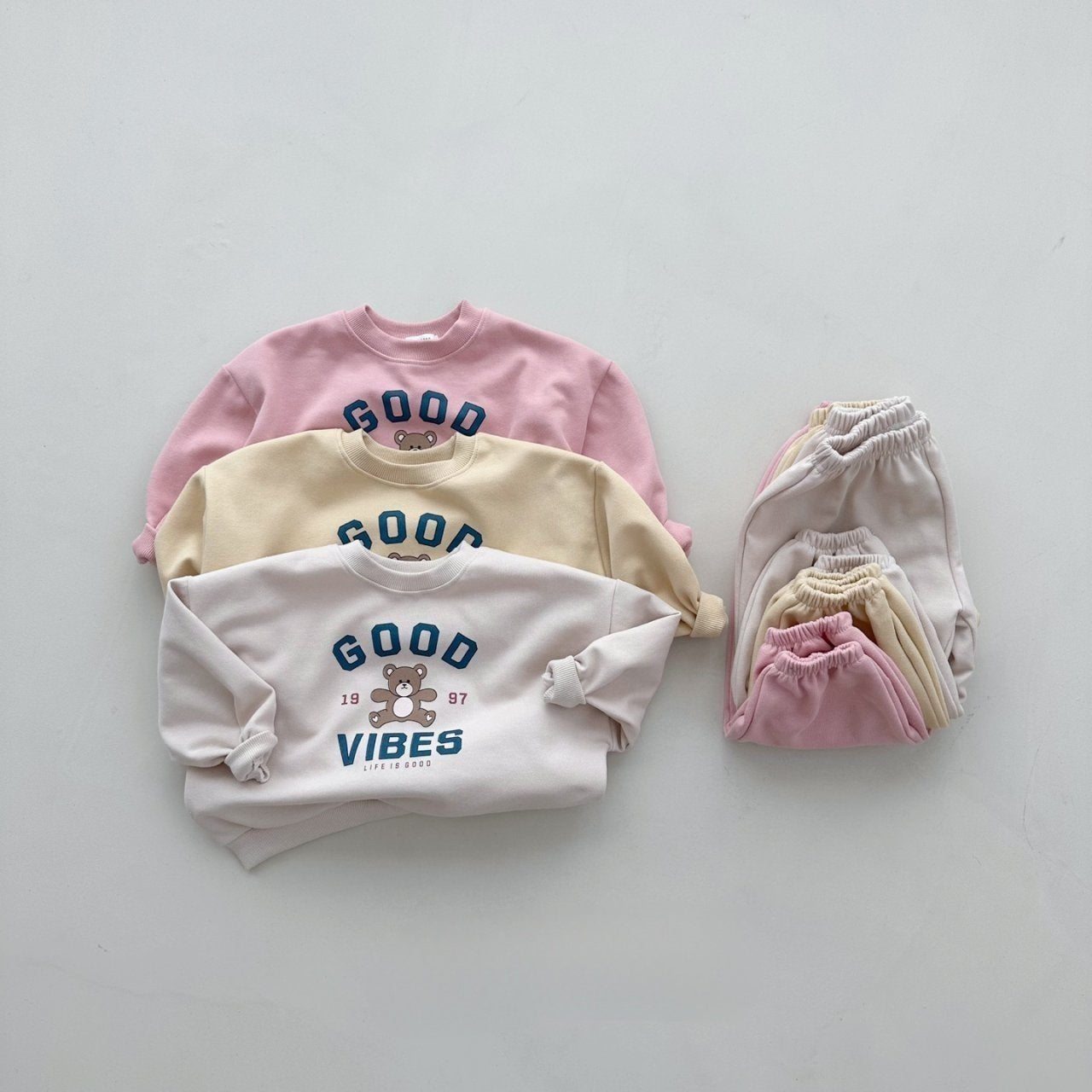 Good Vibes Slogan Tracksuit for Boys and Girls