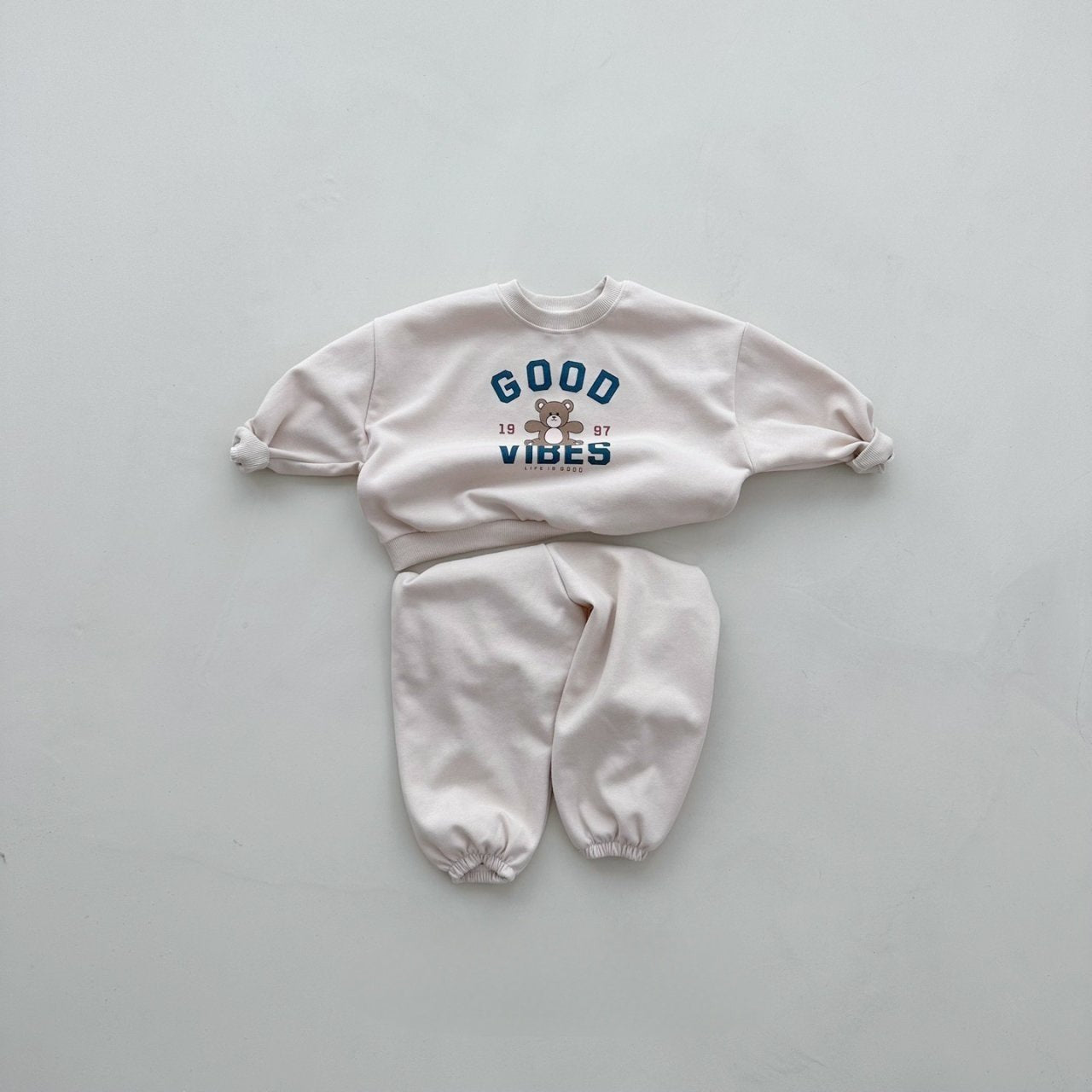 Good Vibes Slogan Tracksuit for Boys and Girls