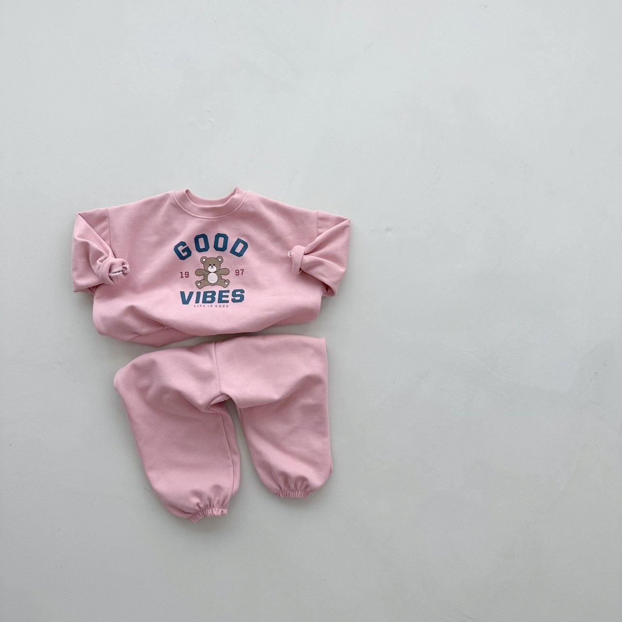 Good Vibes Slogan Tracksuit for Boys and Girls