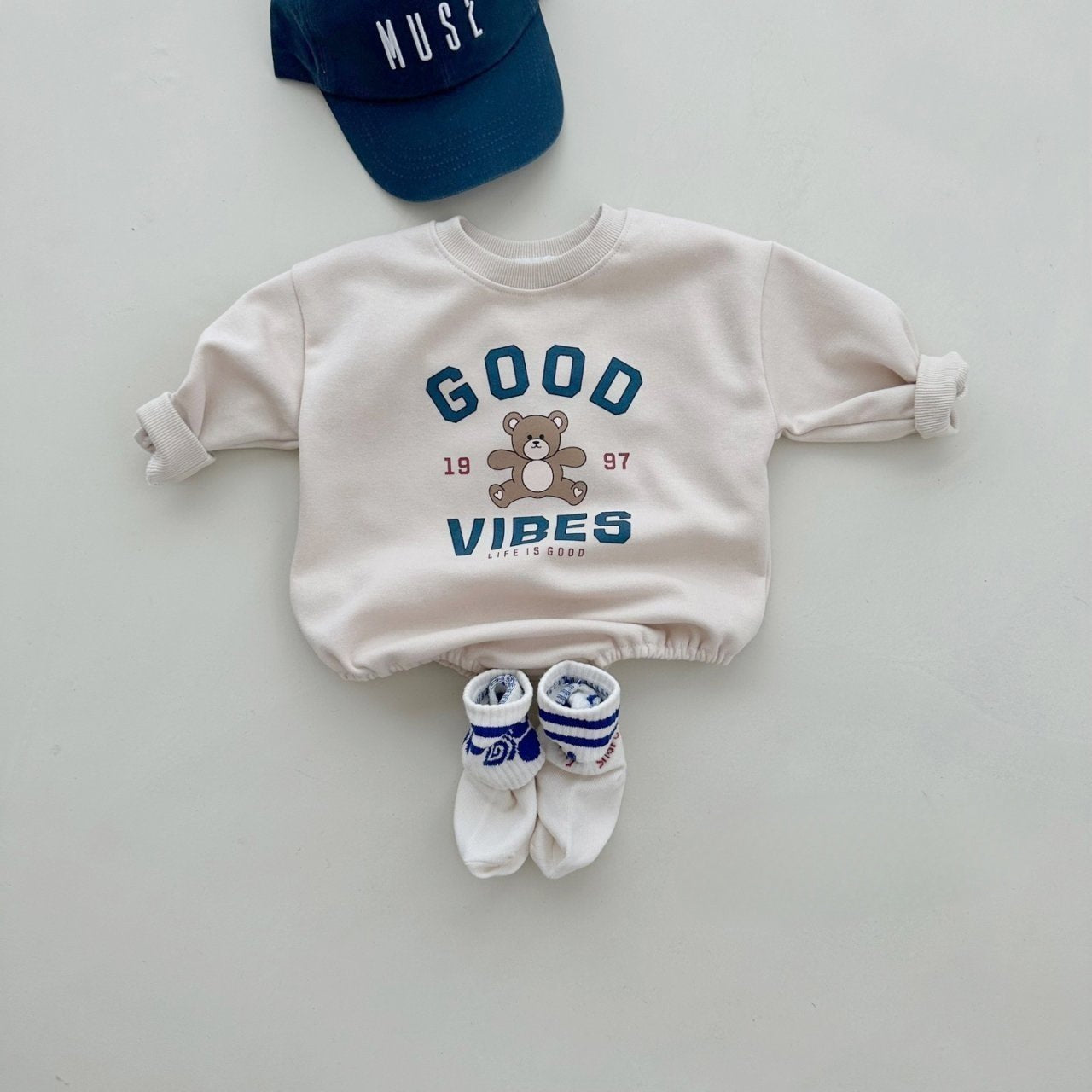 GOOD VIBES - SLOGAN ROMPER