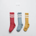 Doremi High Knee Socks - Set of 3 | Trendy Unisex Stripy Socks