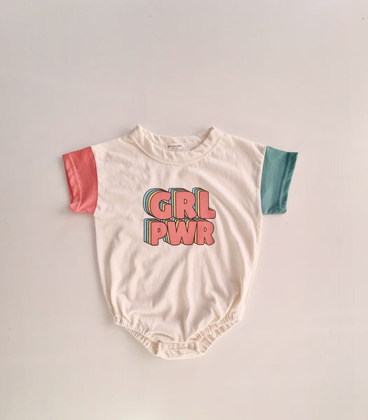 GRLPWR GIRL POWER BABY SUMMER ROMPER