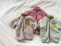 Stylish Long Fleece Jackets for Kids | Retro Vibes in Mint, Pink, and Beige