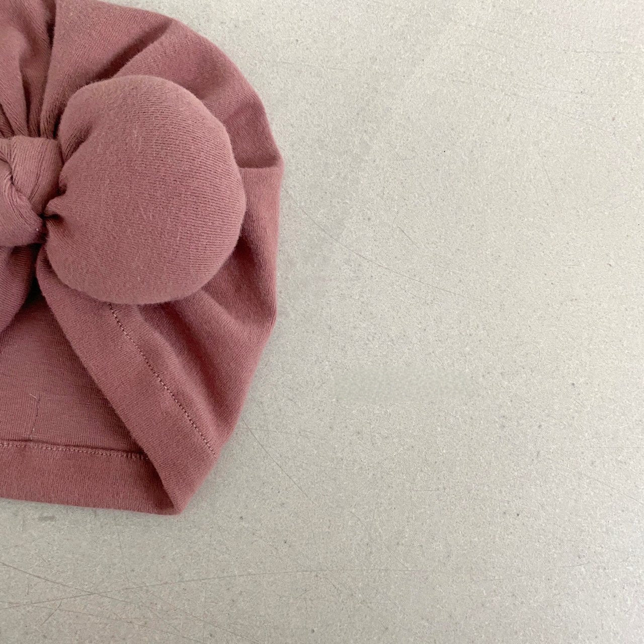 Adorable Baby Turban Hats in Cream, Pink, and Mokka 