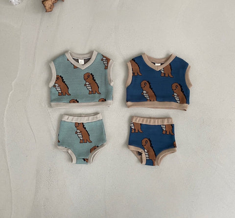 Baby Dinosaur Knitted 2 Piece Set