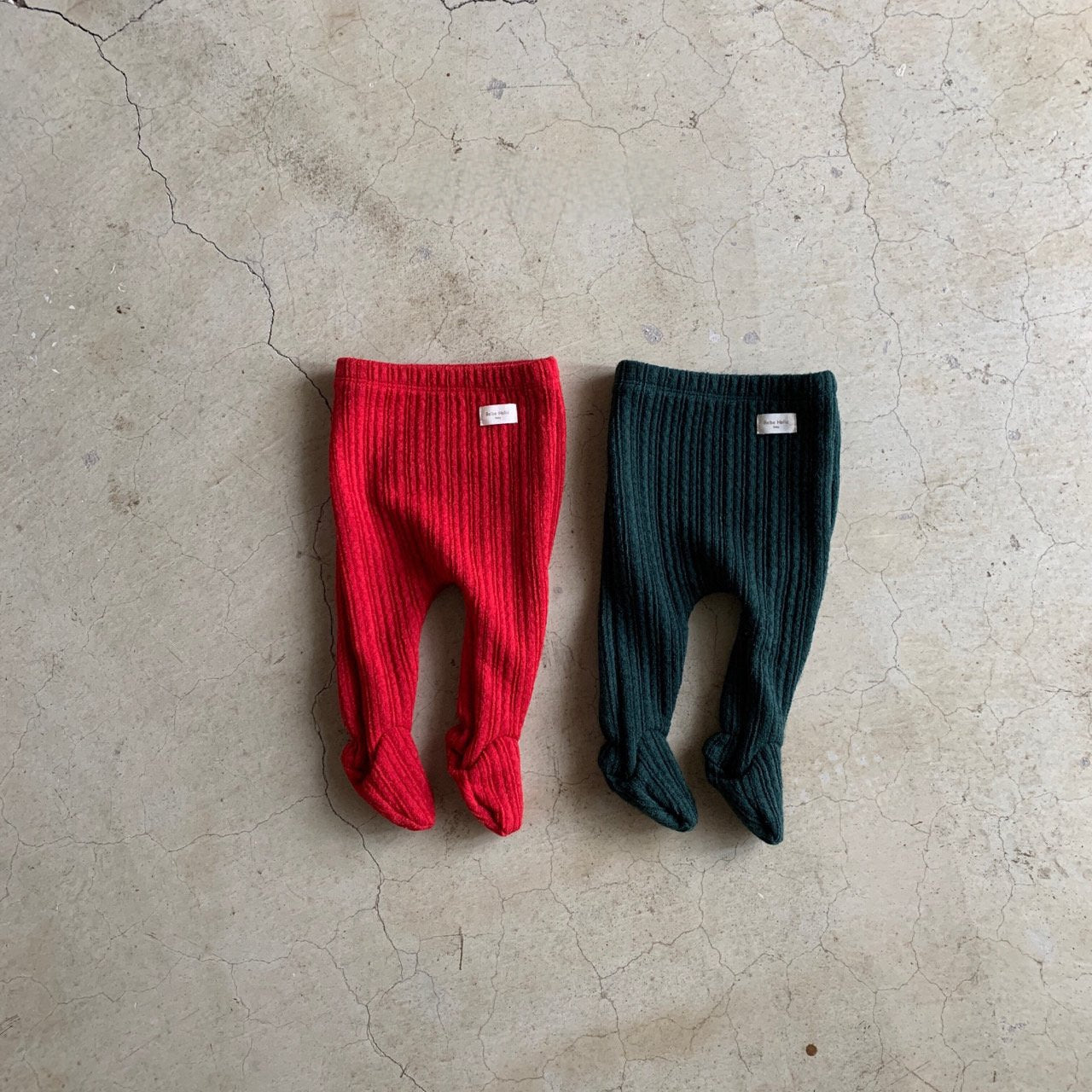 BABY FOOTED RIBBED LEGGINGS