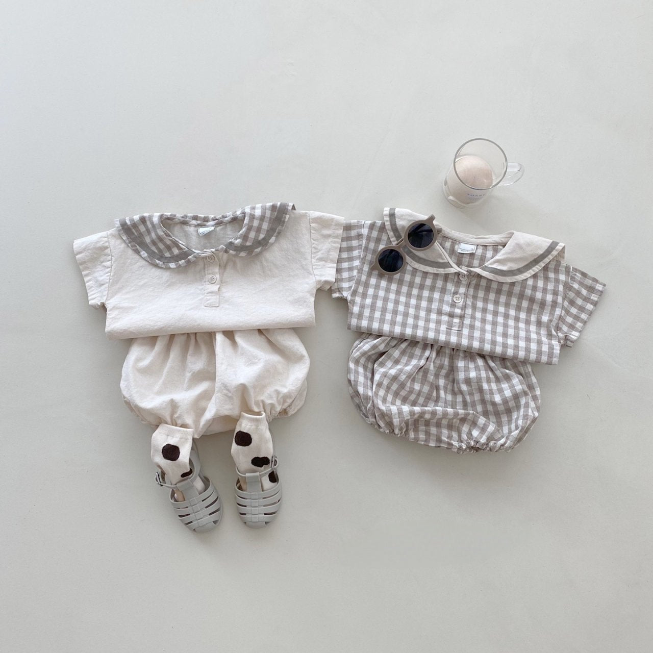 Adorable Baby Sailor Set for Summer | Unisex 2 Piece Linen Ensemble