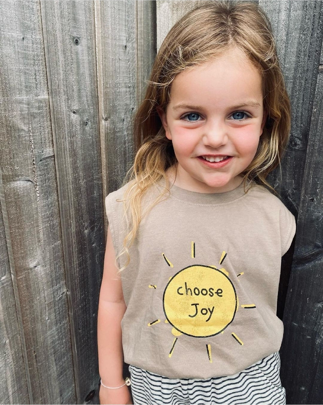 Sleevless Slogan Tshirt - Choose Joy