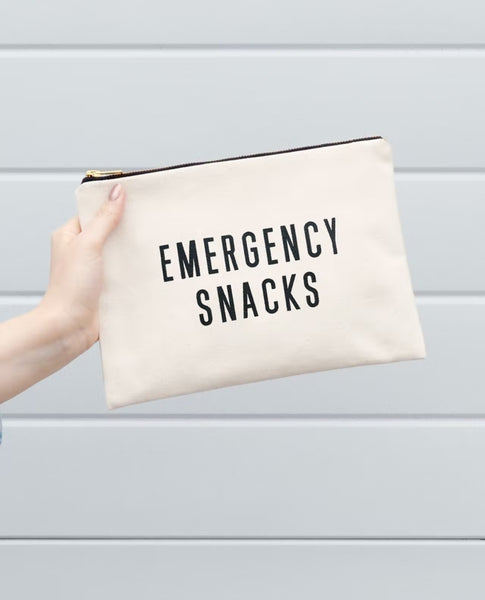 EMERGENCY SNACKS - LARGE CANVAS POUCH
