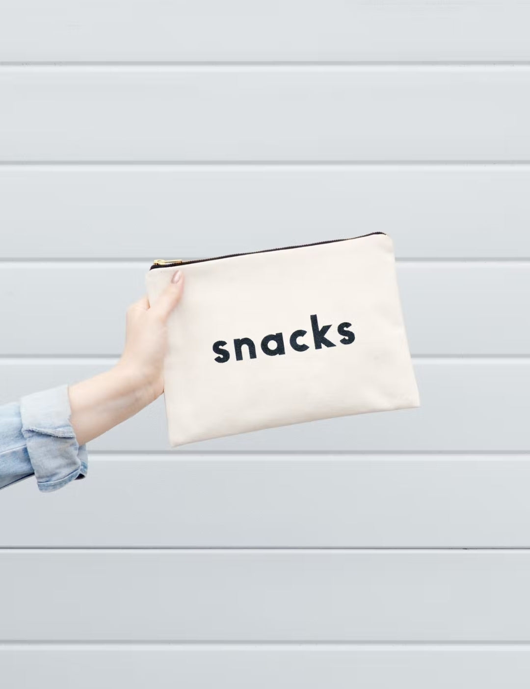 SNACKS - LARGE CANVAS POUCH