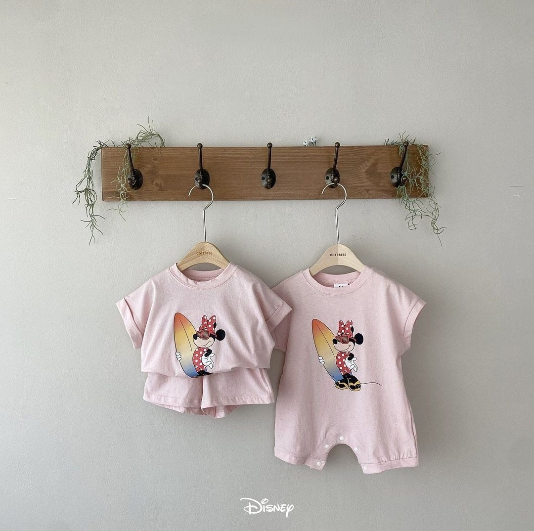 Disney Mickey Minnie Romper Curious Child Kids Clothing