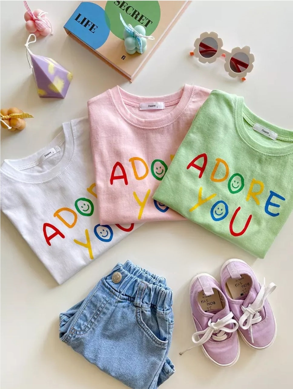 Adore You Unisex T-Shirt | Fun Design in 3 Colors | 100% Cotton - Made in Korea