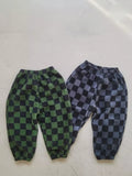 Trendy Checkered Fleece Trousers for Kids